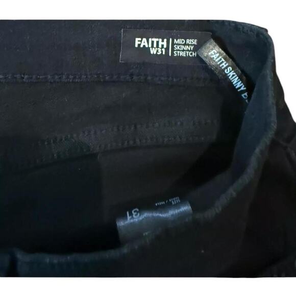 Buffalo David Bitton Black Jeans Women's Size 31 Embellished Skinny Faith - Picture 5 of 6